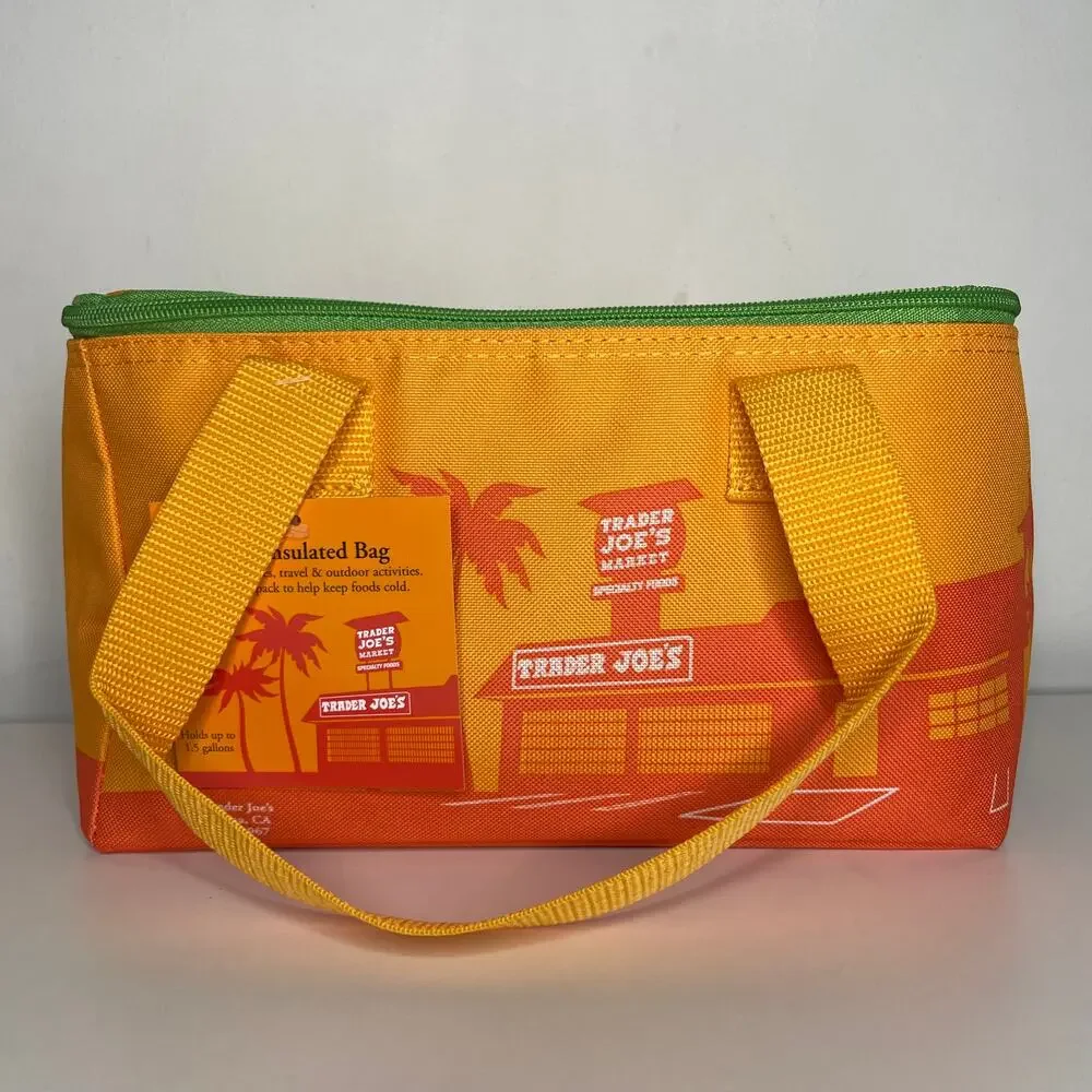 SET of 3 — Trader Joe’s Mini Insulated Cooler Bags Striped Blue Green Orange NWT